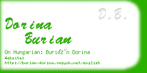 dorina burian business card